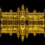 Mysore Dussehra: Mysore Palace illuminated with festive lights during Dussehra celebrations, attracting thousands of visitors.